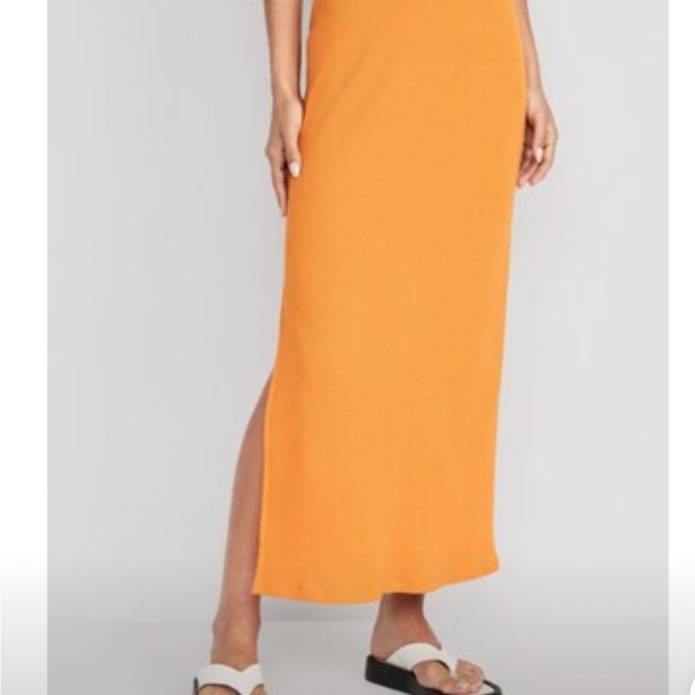 Orange mid skirt